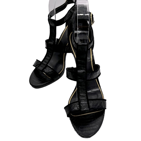 Ralph Lauren “Lauren” all leather strappy platform high heel  in size 9.5 M - Picture 3 of 9